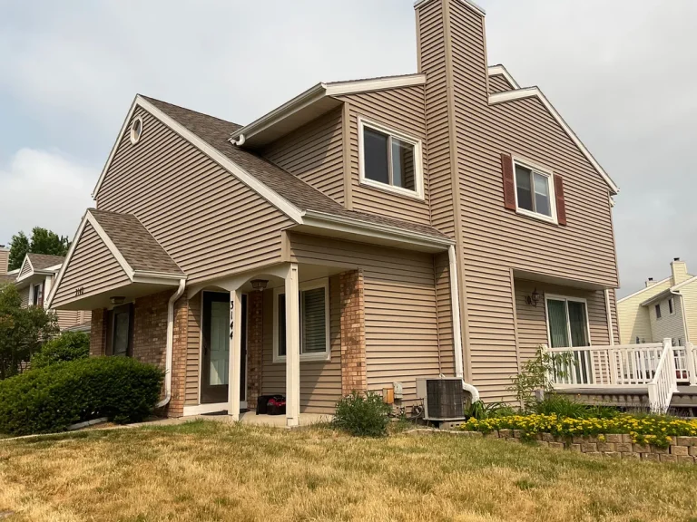 Attached townhome-style condo exterior inspected in the Madison, WI area